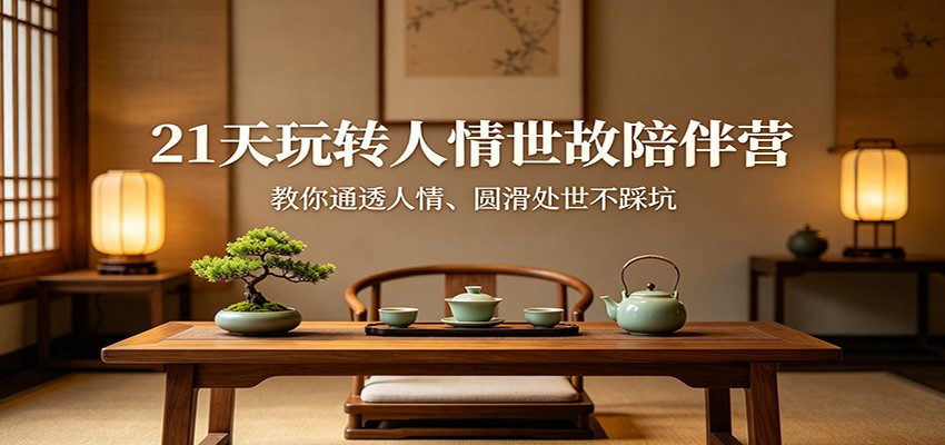 21天玩转人情世故陪伴营：教你通透人情、圆滑处世不踩坑-华夏圈