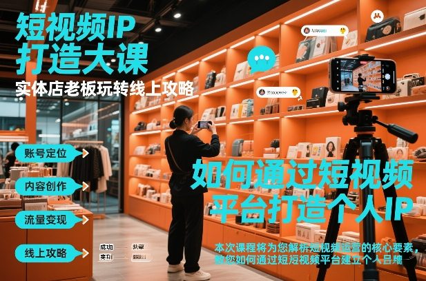 短视频ip打造大课，实体店老板玩转线上攻略-华夏圈