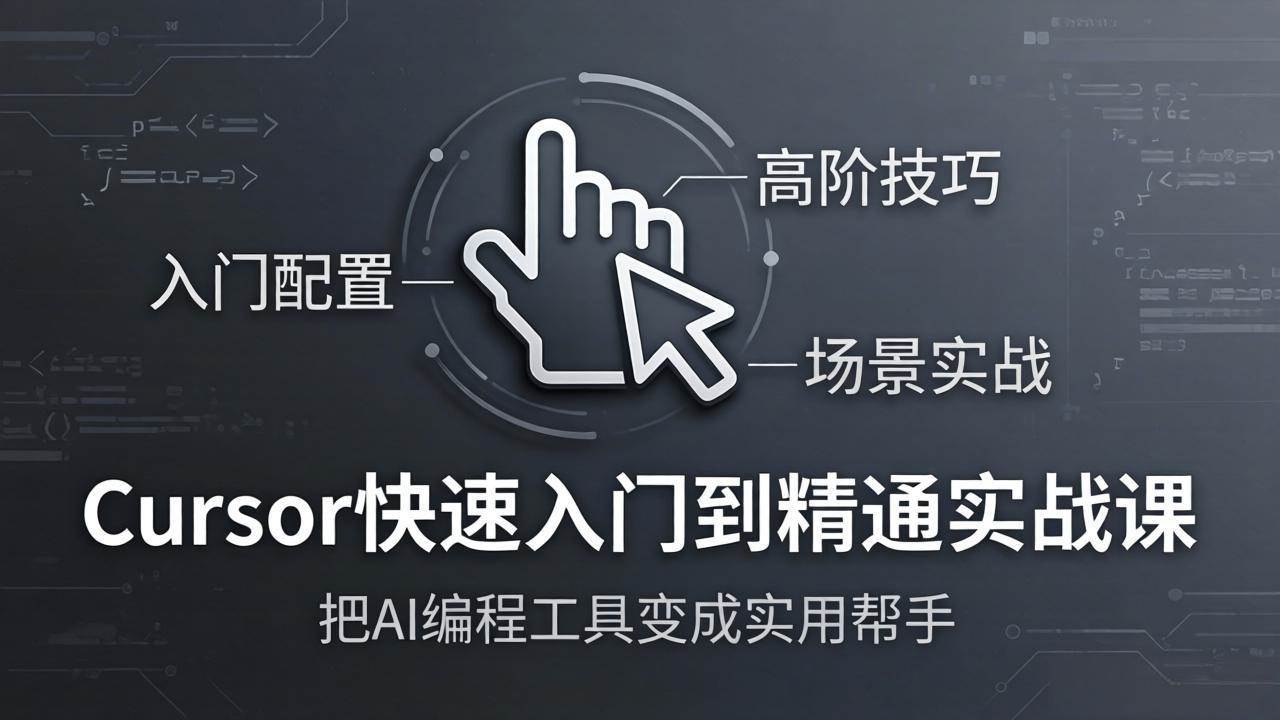 （17794期）Cursor快速入门到精通实战课：入门配置+高阶技巧+场景实战，把AI编程工具变成实用帮手-华夏圈
