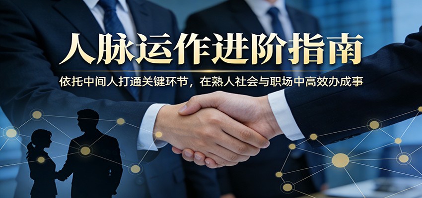 付费文章：人脉运作进阶指南，依托中间人打通关键环节，在熟人社会与职场中高效办成事-华夏圈