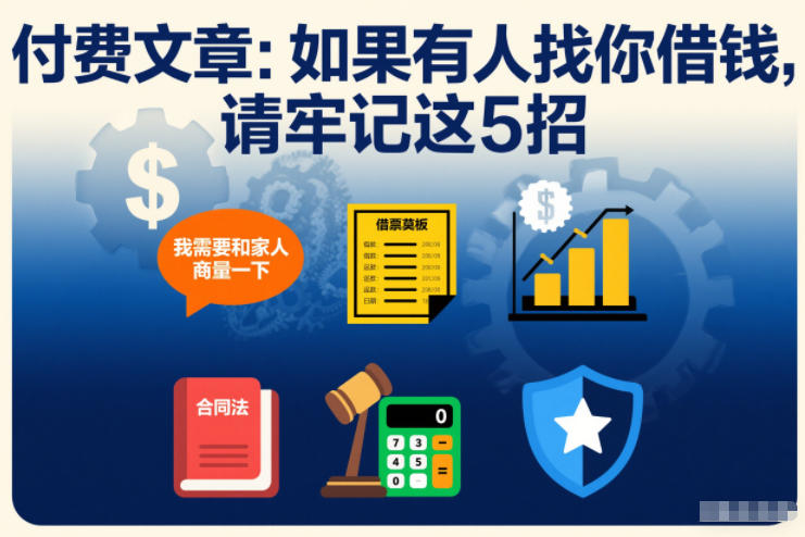 付费文章：如果有人找你借钱，请牢记这5招-华夏圈