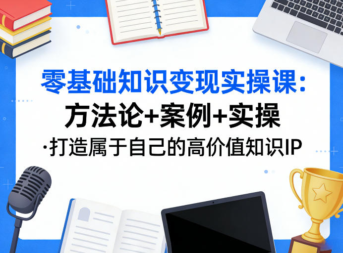零基础知识变现实操课，方法论+案例+实操，打造属于自己的高价值知识IP-华夏圈