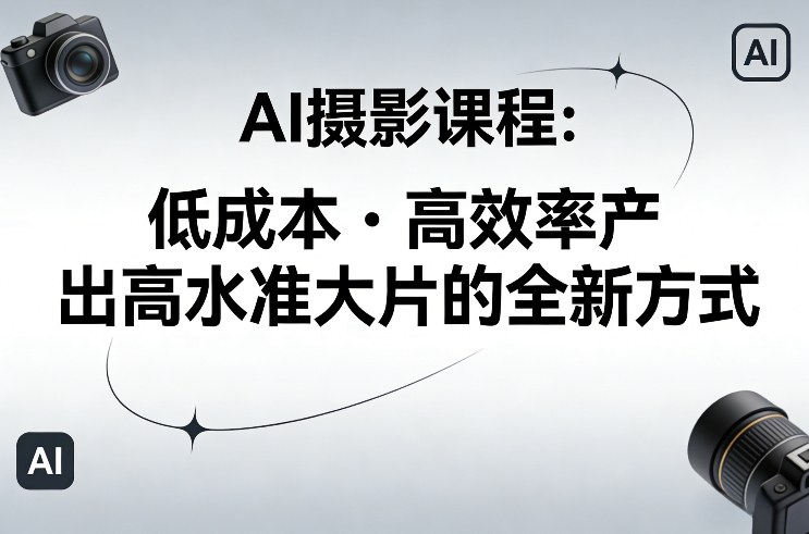 AI摄影课程，低成本高效率产出高水准大片的全新方式-华夏圈