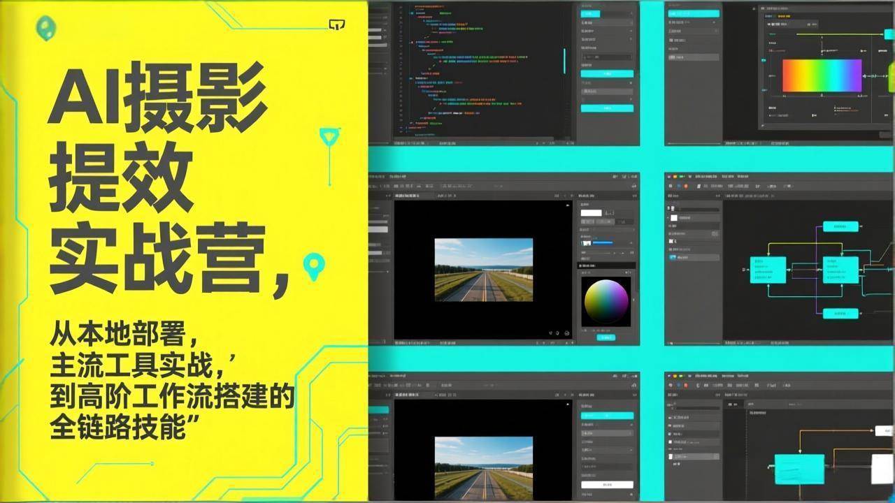 （17393期）AI+摄影提效实战营，从本地部署，主流工具实战，到高阶工作流搭建的全链路技能-华夏圈