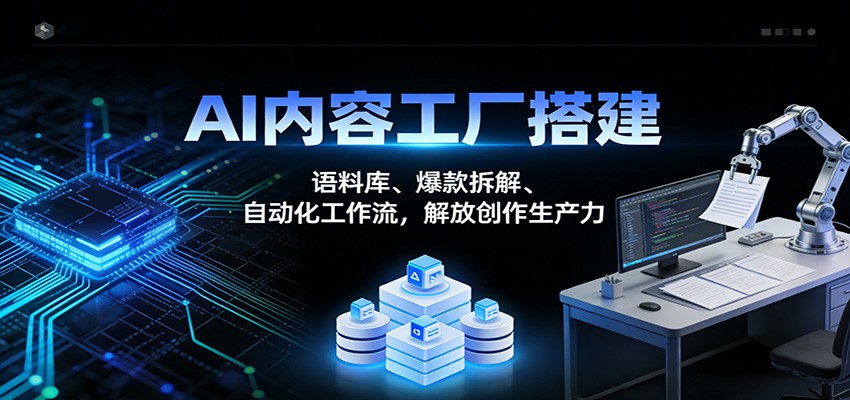 AI内容工厂搭建：语料库、爆款拆解、自动化工作流，解放创作生产力-华夏圈