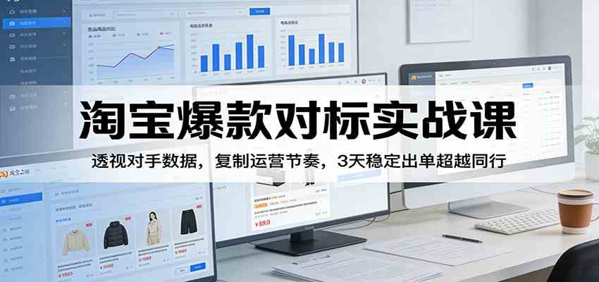 淘宝爆款对标实战课：透视对手数据，复制运营节奏，3天稳定出单超越同行-华夏圈