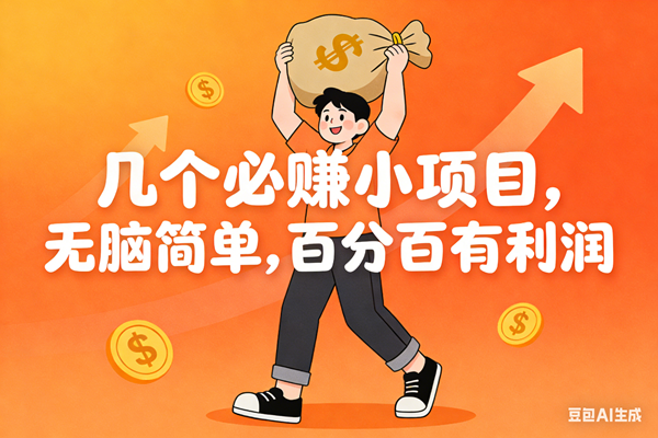 （16918期）几个必赚小项目，无脑简单，百分百有利润，副业首选，日入200+-华夏圈