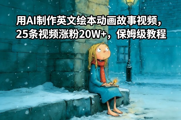 用AI制作英文绘本动画故事视频，25条视频涨粉20W+，保姆级教程-华夏圈