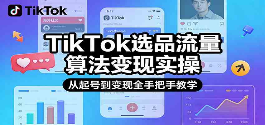TikTok选品流量算法变现实操，从起号到变现全手把手教学-华夏圈
