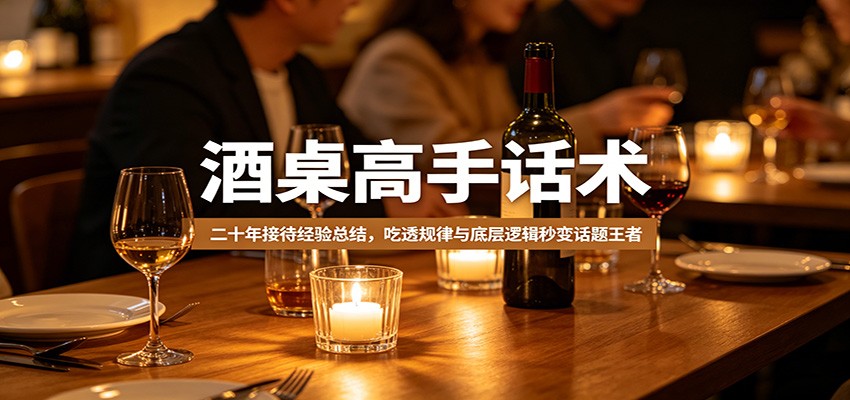 酒桌高手话术：二十年接待经验总结，吃透规律与底层逻辑秒变话题王者-华夏圈
