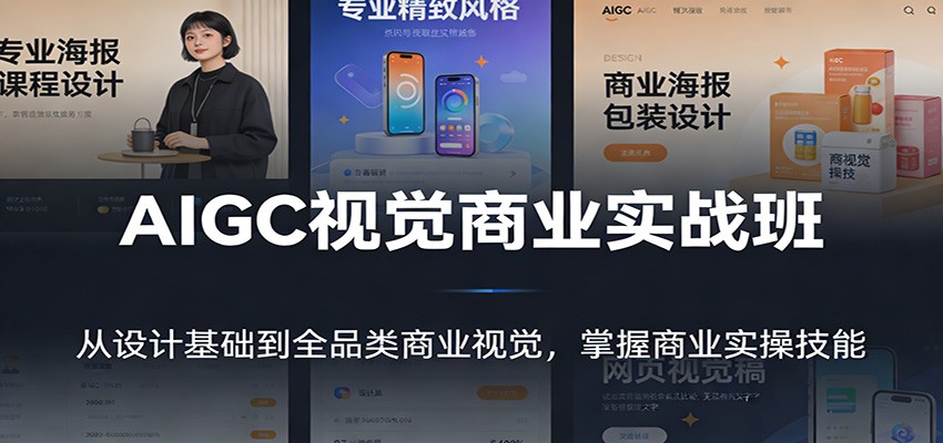 AIGC视觉商业实战班：从设计基础到全品类商业视觉，掌握商业实操技能-华夏圈