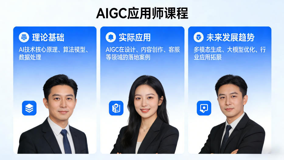AIGC应用师课程，覆盖了AI技术的理论基础、实际应用、以及未来发展趋势-华夏圈