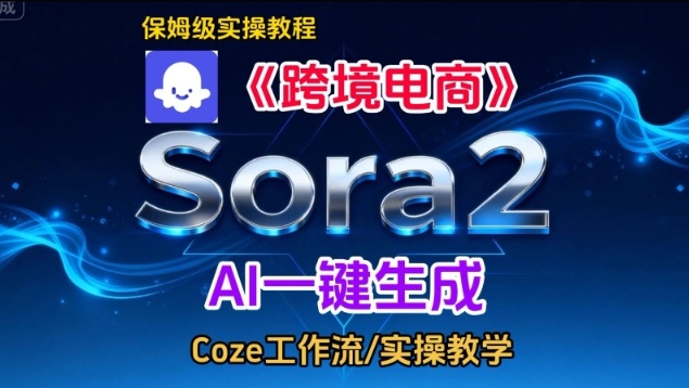 Sora2生成《跨境电商》英文短视频，实操搭建教学课，通俗易懂，包教包会-华夏圈