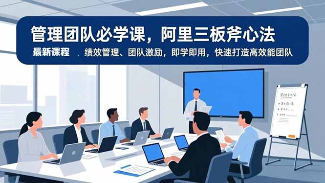 管理团队必学课，阿里三板斧心法、绩效管理、团队激励，即学即用，快速打造高效能团队-华夏圈