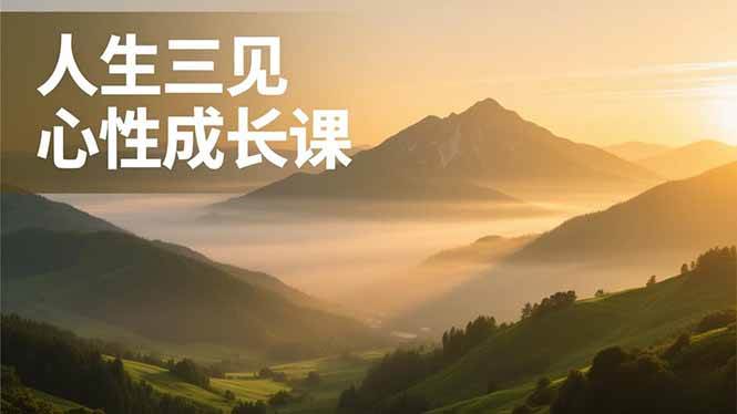 （16897期）人生三见心性成长课，见天地众生自己，搞透人性安顿身心，活出清晰自我，内在富足无价-华夏圈
