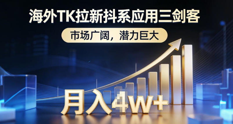 海外TK拉新抖系应用三剑客，市场广阔，潜力巨大，月入1w+-华夏圈