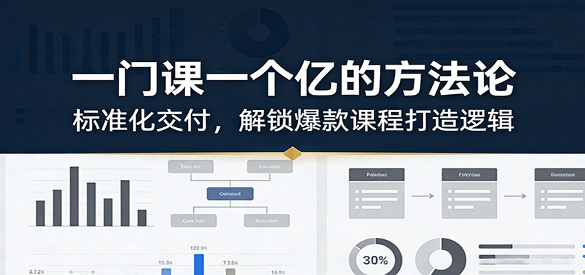 一门课一个亿的方法论：标准化交付，解锁爆款课程打造逻辑-华夏圈