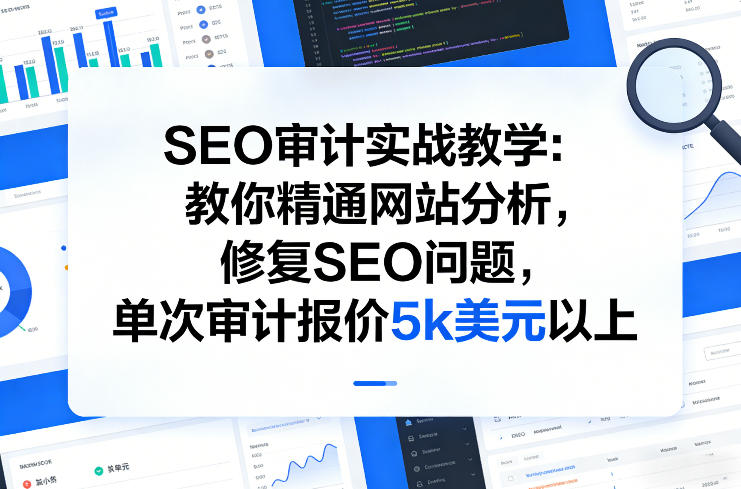 SEO审计实战教学：教你精通网站分析，修复SEO问题，单次审计报价5k美元以上-华夏圈