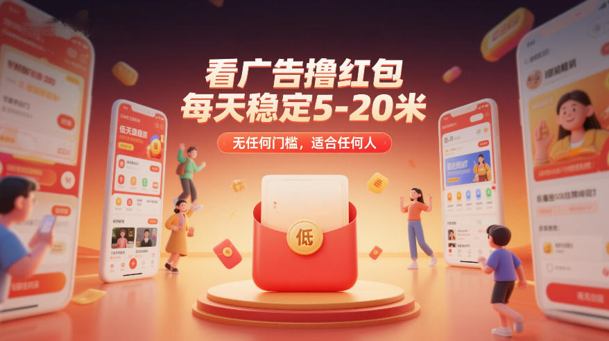 看广告撸红包，每天稳定5-20米，无任何门槛，适合任何人-华夏圈