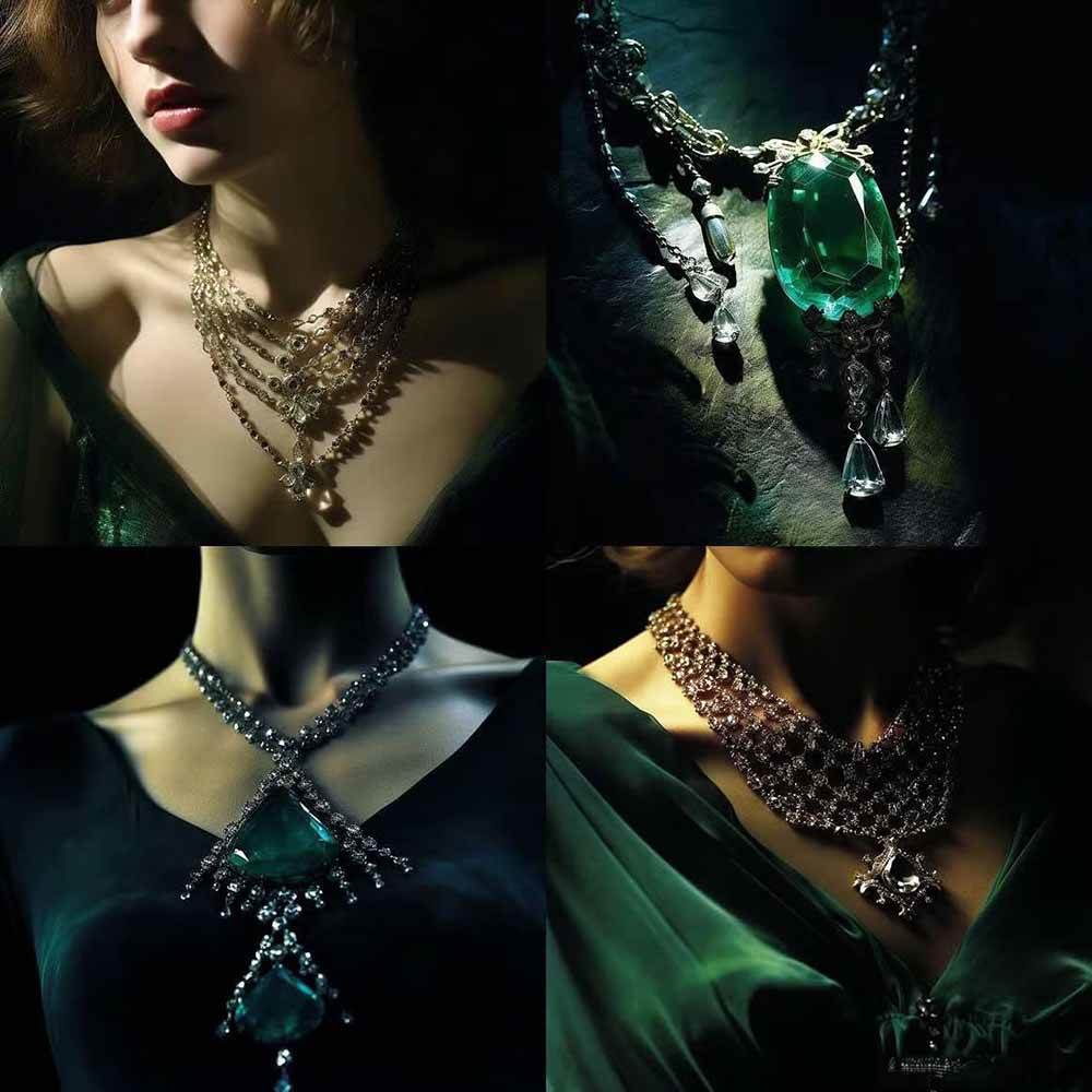 463个Midjourney珠宝摄影提示词：覆盖全品类珠宝，AI设计秒出专业效果