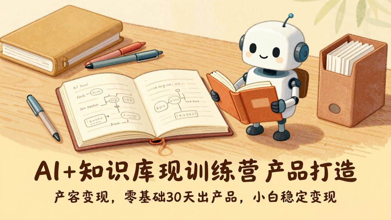 （17323期）AI+知识库变现训练营，产品打造、内容创作、全平台变现，零基础30天出产品，小白稳定变现-华夏圈