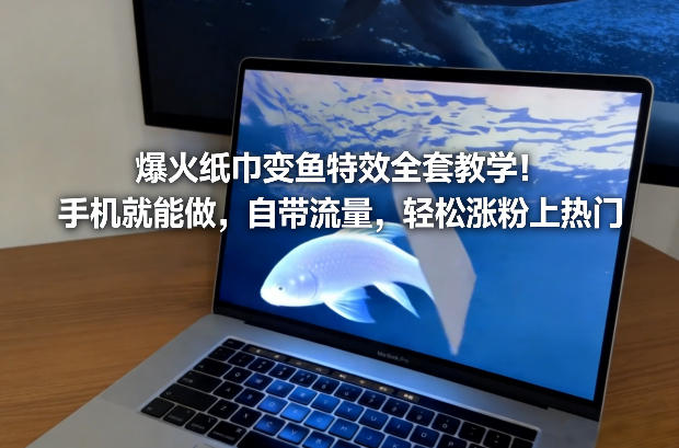 爆火纸巾变鱼特效全套教学！手机就能做，自带流量，轻松涨粉上热门-华夏圈