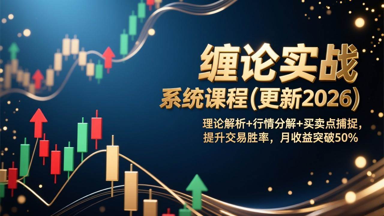 （17136期）缠论实战系统课程(更新2026)，理论解析+行情分解+买卖点捕捉，提升交易胜率，月收益突破50%-华夏圈