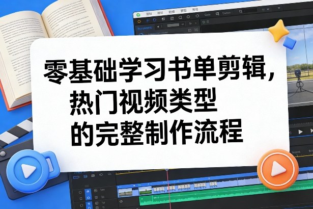 零基础学习书单剪辑，热门视频类型的完整制作流程（更新2026）-华夏圈