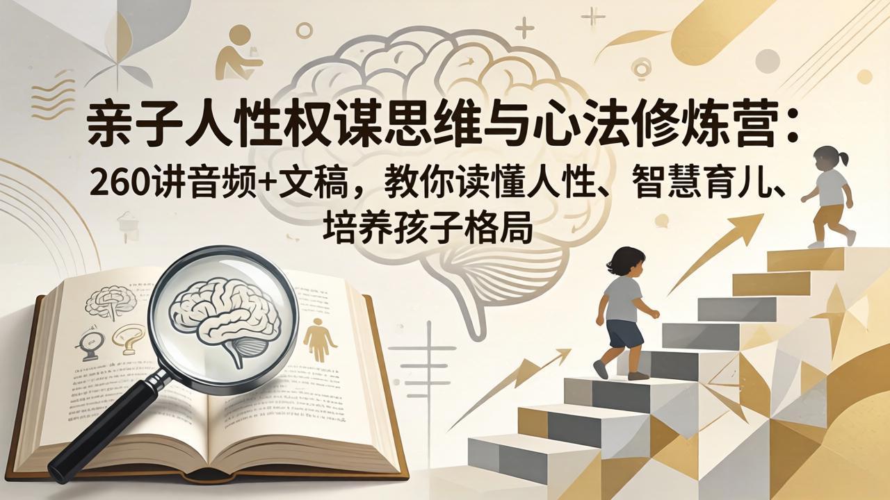 亲子人性权谋思维与心法修炼营：260讲音频+文稿，教你读懂人性、智慧育儿、培养孩子格局-华夏圈