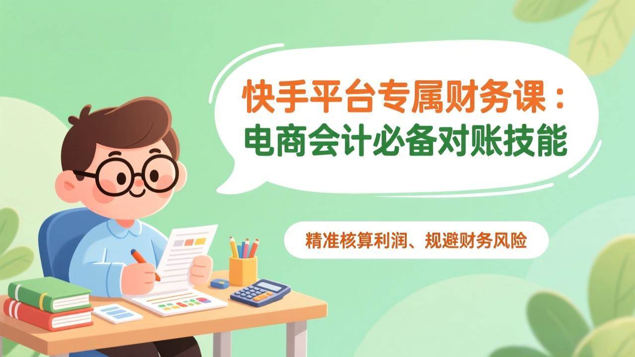 （17167期）快手平台专属财务课：电商会计必备对账技能，精准核算利润、规避财务风险-华夏圈