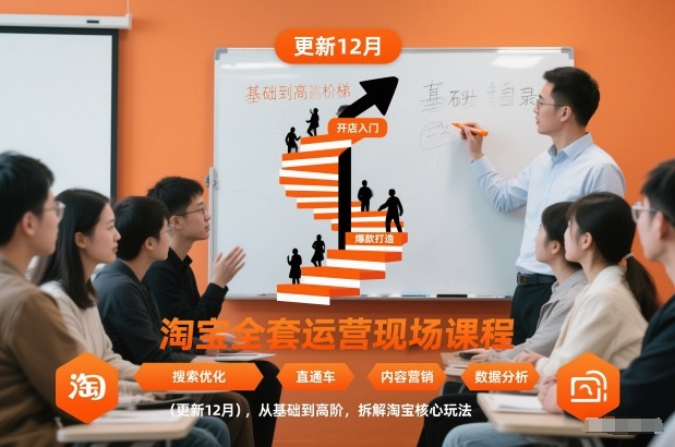 淘宝全套运营现场课程（更新26年1月），从基础到高阶，拆解淘宝核心玩法-华夏圈
