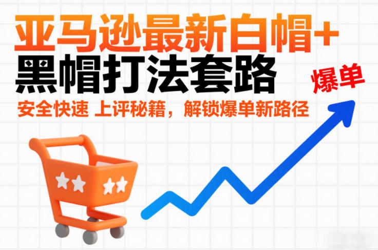 亚马逊最新白帽+黑帽打法套路，安全快速上评秘籍，解锁爆单新路径-华夏圈