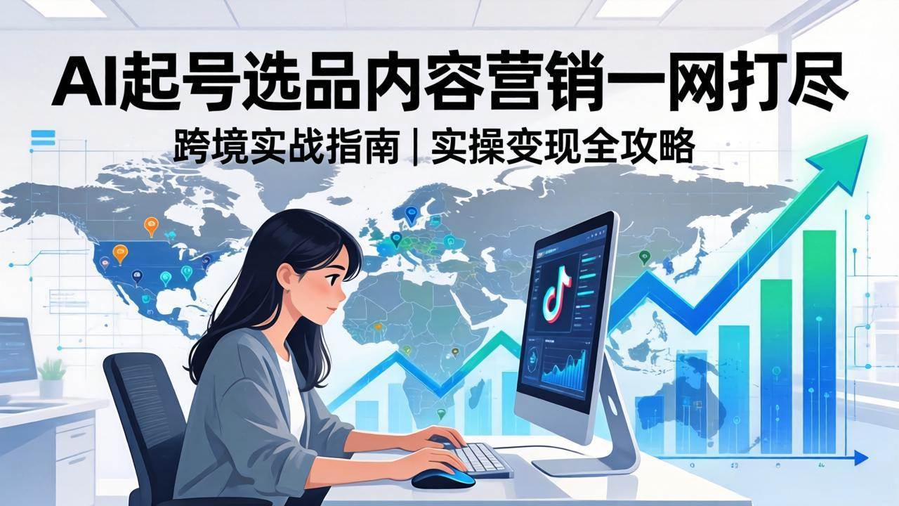 （17824期）2026 TikTok 跨境AI实操：从零基础到变现全流程，AI起号选品内容营销一网打尽-华夏圈