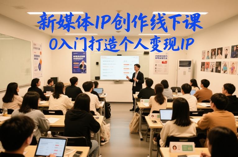 新媒体IP创作线下课，0入门打造个人变现IP-华夏圈
