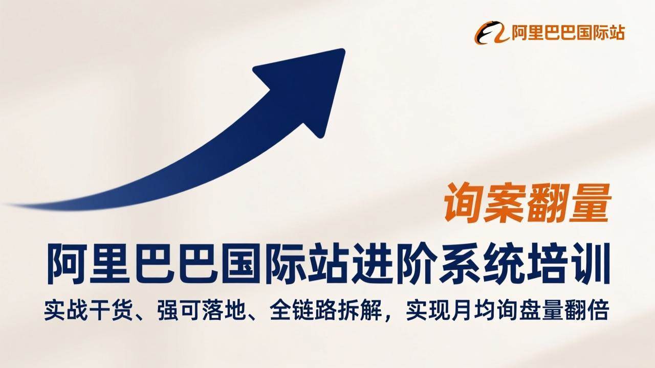 （17335期）阿里巴巴国际站进阶系统培训，实战干货、强可落地、全链路拆解，实现月均询盘量翻倍-华夏圈