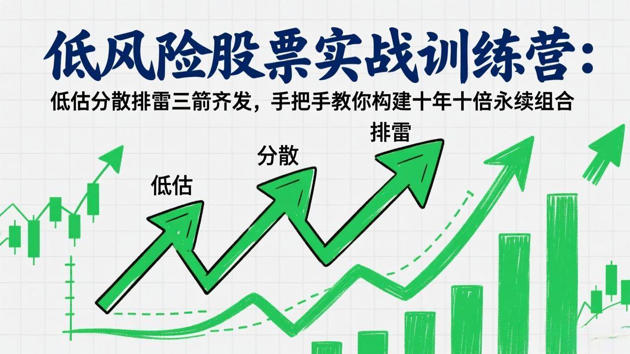 （17487期）低风险股票实战训练营：低估分散排雷三箭齐发，手把手教你构建十年十倍永续组合-华夏圈