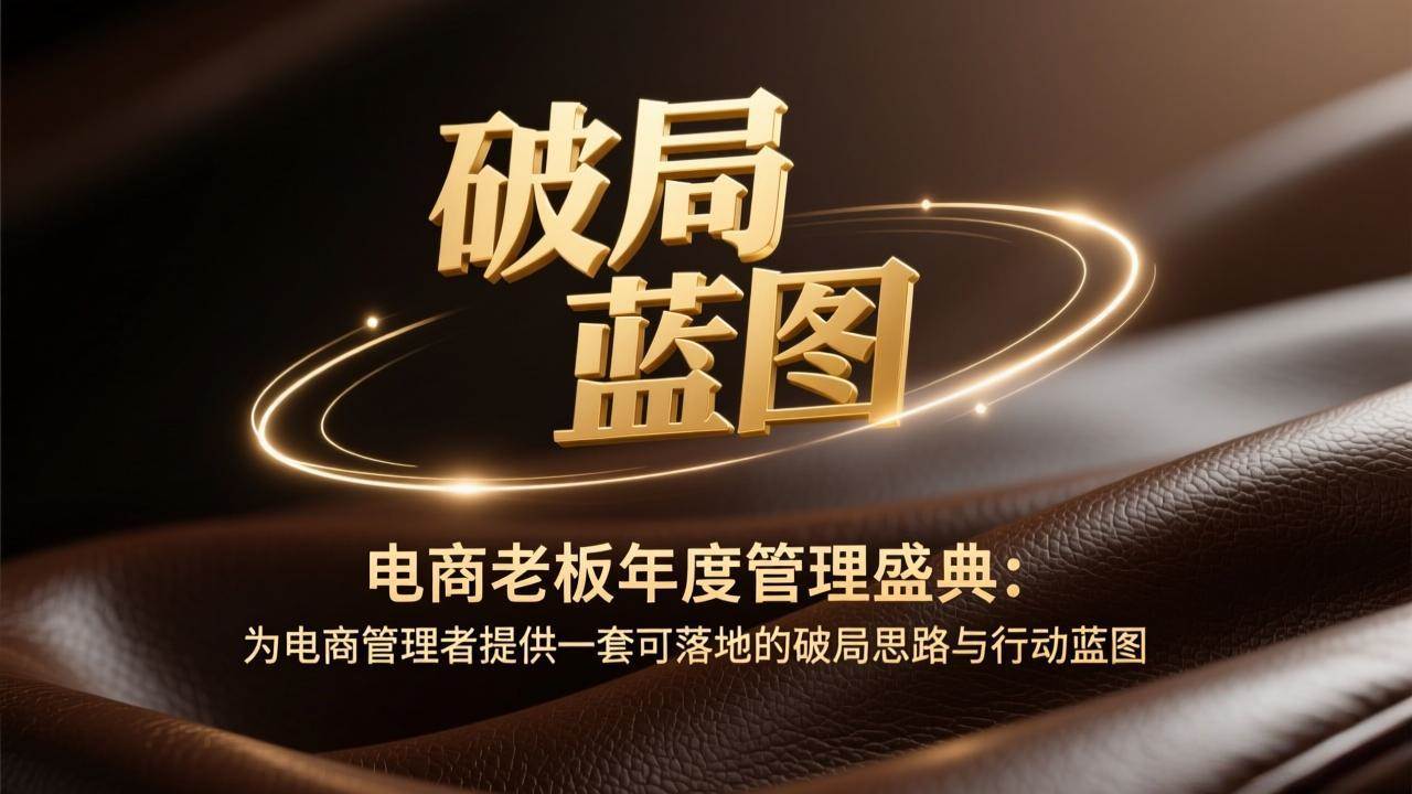 （17374期）电商老板年度管理盛典：为电商管理者提供一套可落地的破局思路与行动蓝图-华夏圈