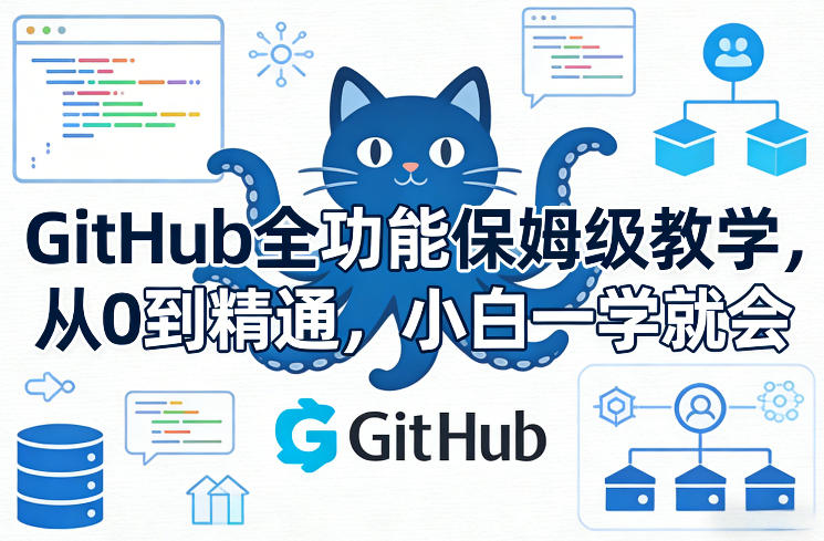 GitHub全功能保姆级教学，从0到精通，小白一学就会-华夏圈