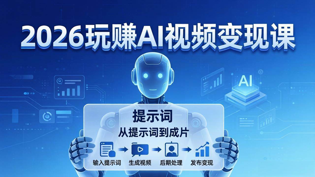 （17827期）2026玩赚AI视频变现课：掌握 AI 视频全流程技能，从提示词到成片高效产出-华夏圈