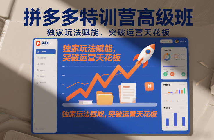拼多多特训营高阶班，独家玩法赋能，突破运营天花板（更新26年4月10日）-华夏圈