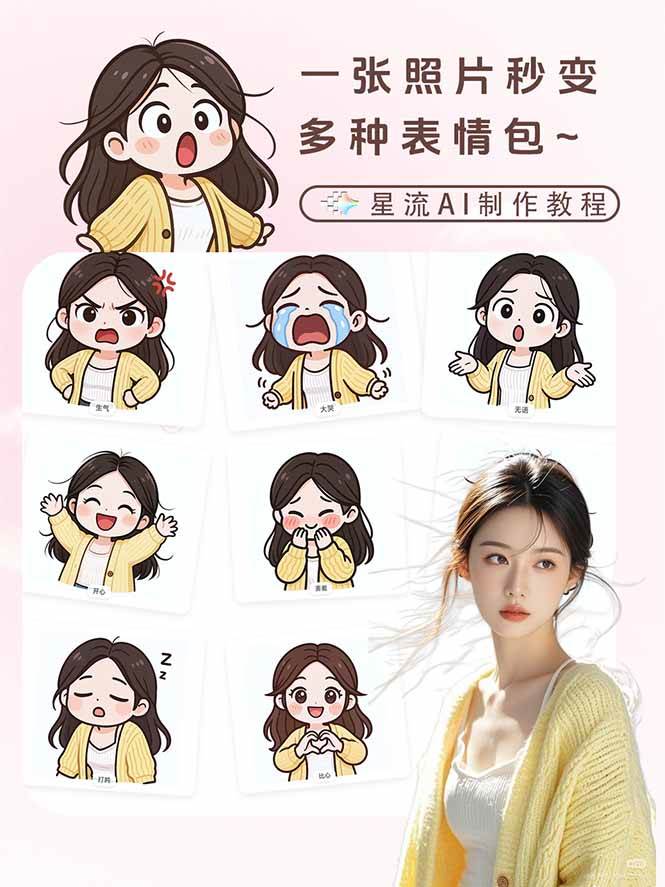 （17482期）一张照片秒变N种专属表情包，三步搞定可爱搞怪治愈风，从此斗图聊天不再到处存别人图-华夏圈