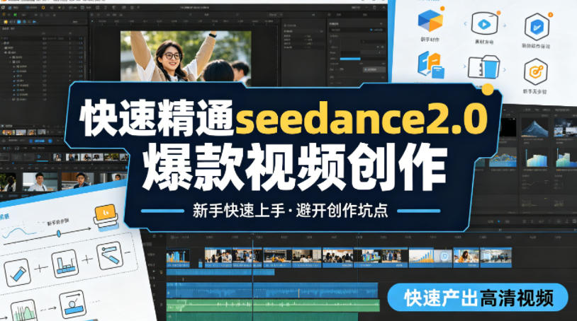 快速精通seedance2.0爆款视频创作，快速产出高清视频，避开大量创作坑点，新手也能快速上手-华夏圈