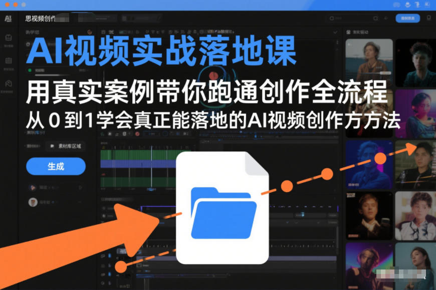 AI视频实战落地课，用真实案例带你跑通创作全流程，从0到1学会真正能落地的AI视频创作方法-华夏圈