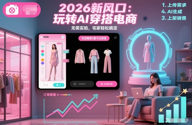 2026新风口：玩转AI穿搭电商，无需实拍，宅家轻松搞定-华夏圈