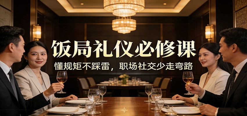 公众号收费文章：《饭局礼仪必修课：懂规矩不踩雷，职场社交少走弯路》-华夏圈