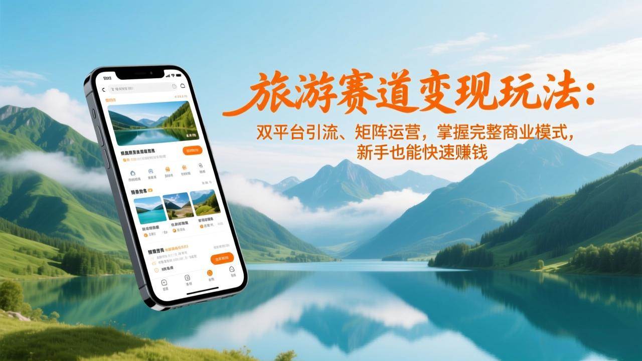 （17153期）旅游赛道变现玩法：双平台引流、矩阵运营，掌握完整商业模式，新手也能快速赚钱-华夏圈