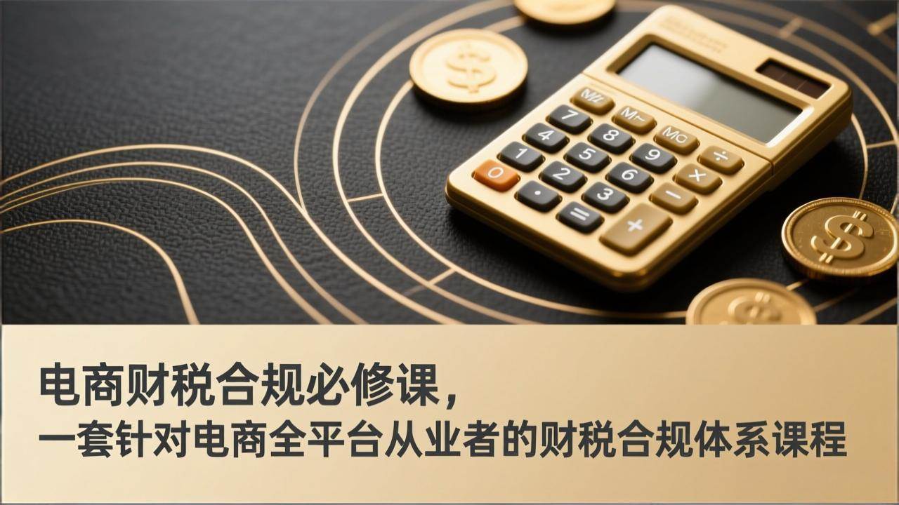 （17359期）电商财税合规必修课，是一套针对电商全平台从业者的财税合规体系课程-华夏圈