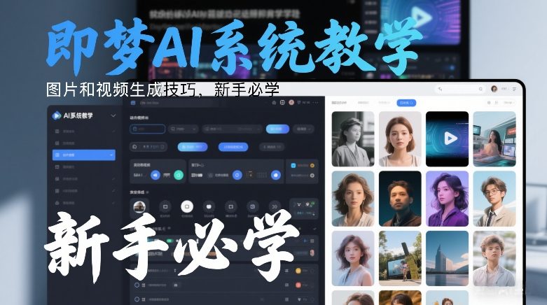 即梦AI系统教学，图片和视频生成技巧，新手必学-华夏圈