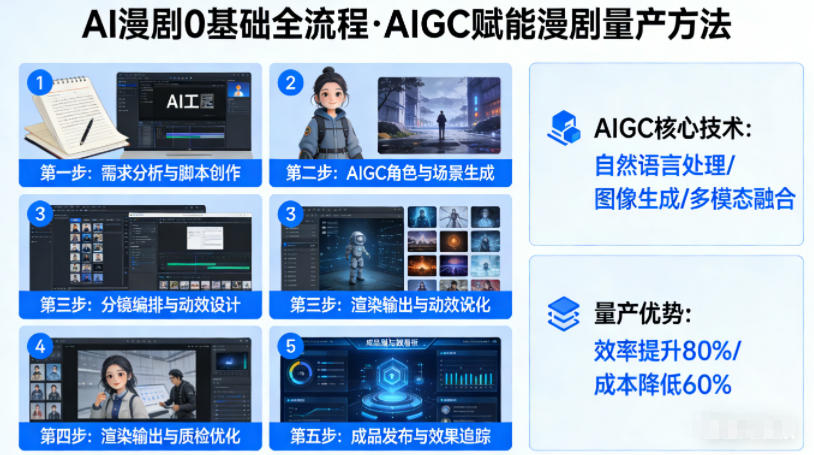 AI漫剧0基础全流程，快速掌握AIGC赋能的漫剧量产方法-华夏圈